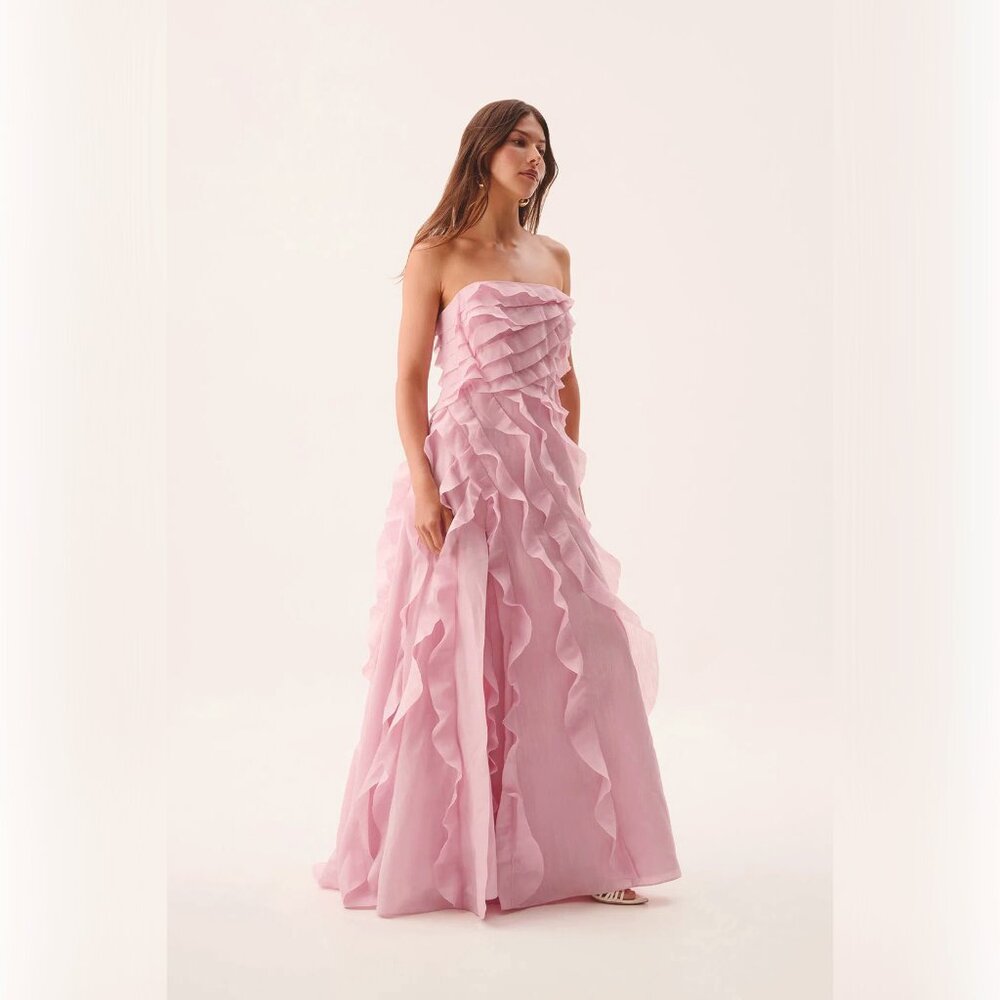 Aje Aje Allairie Gown Chalk Pink